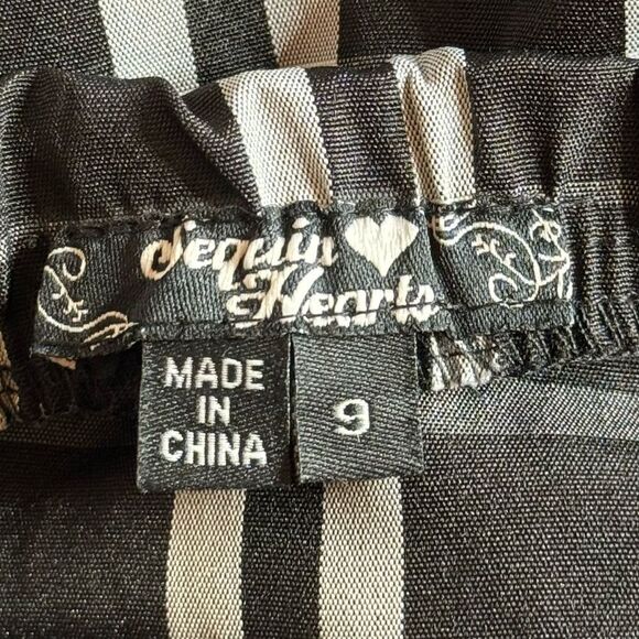 Sequin Hearts Black Plaid Dress size 9 - Picture 4 of 6